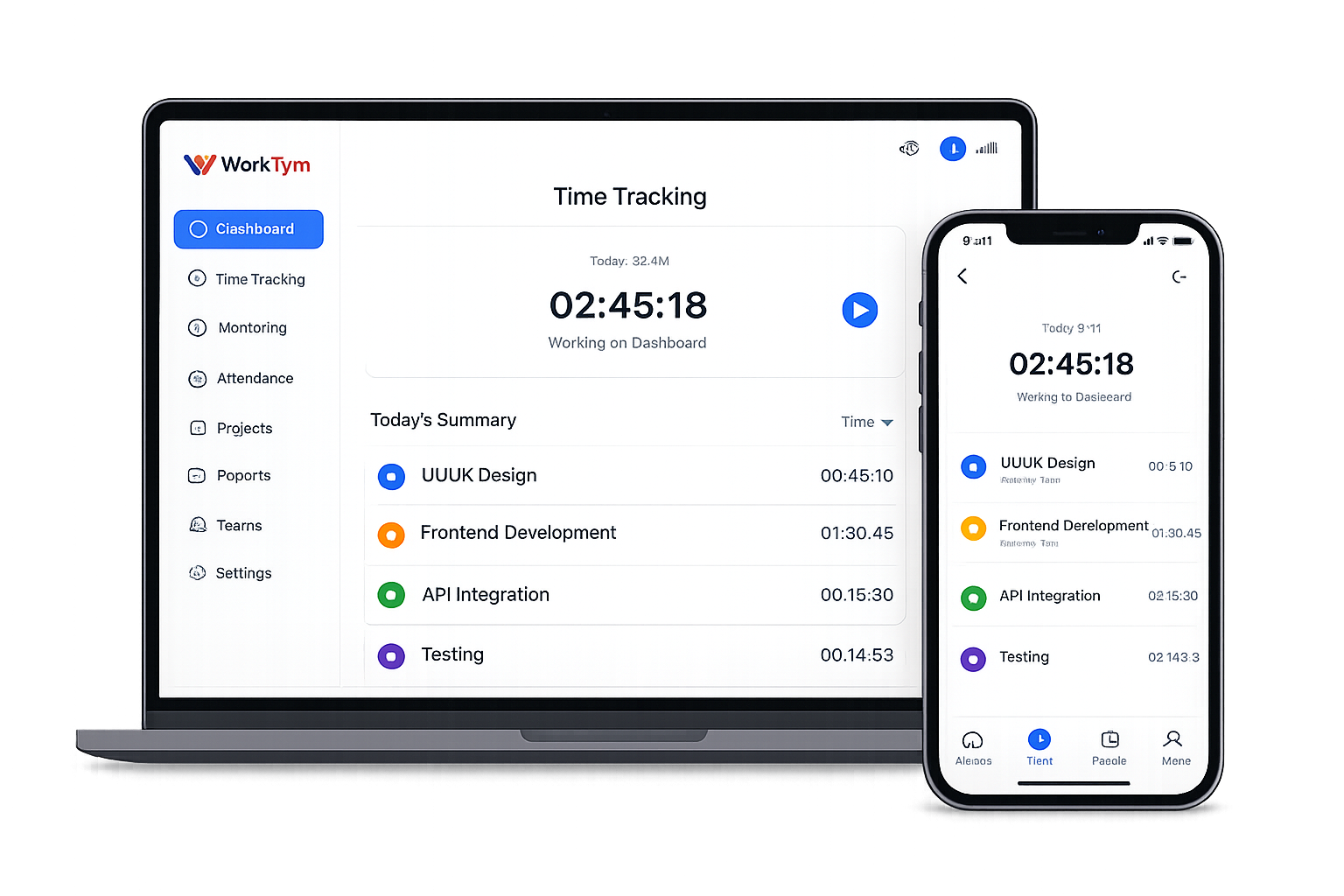 WorkTym desktop and mobile apps